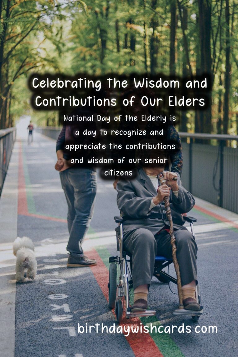 Honoring Our Elders: Celebrating National Day of the Elderly – October 18