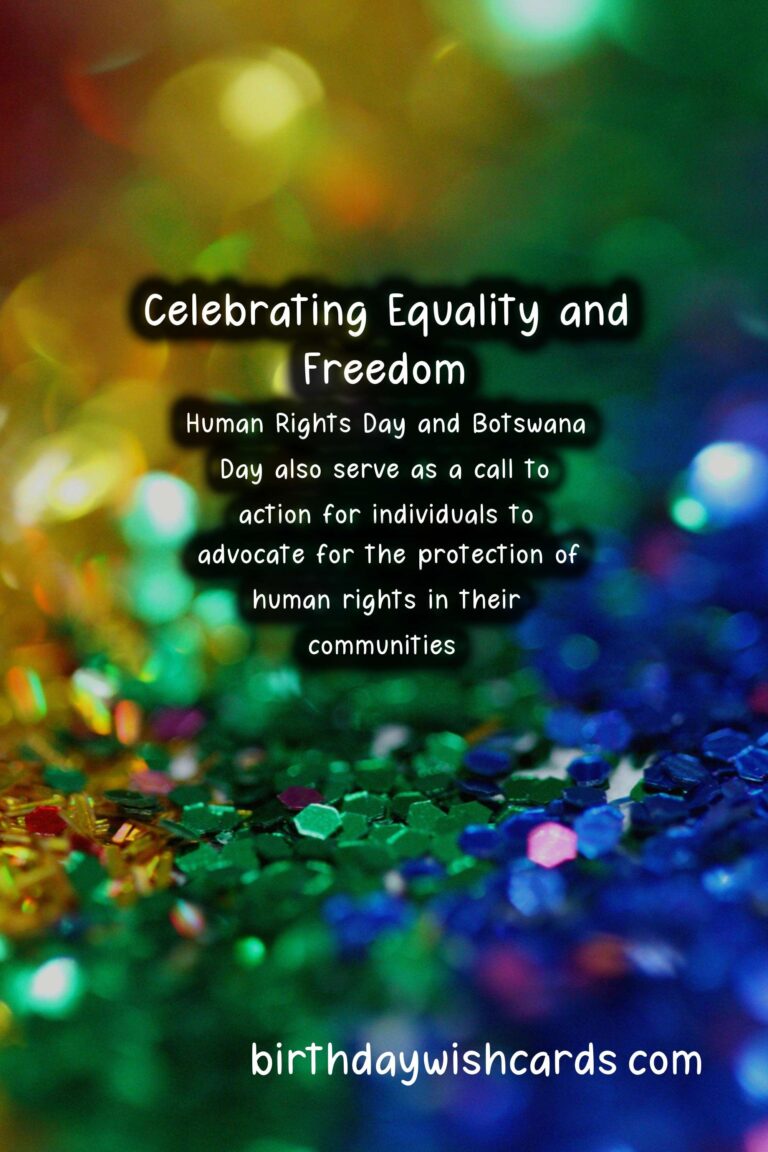 Human Rights Day and Botswana Day: Celebrating Equality and Freedom