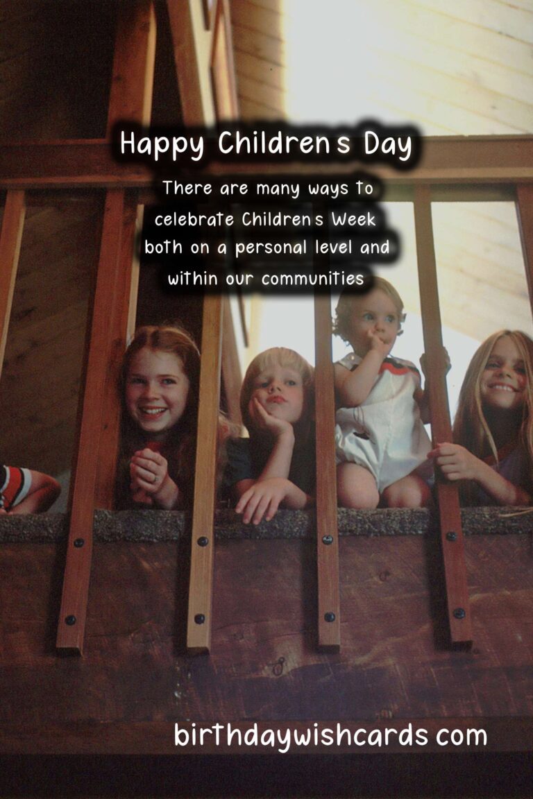 Let's Celebrate Children's Week (September 23-27)!