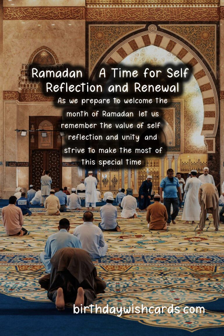 Ramadan – A Time for Self-Reflection and Renewal