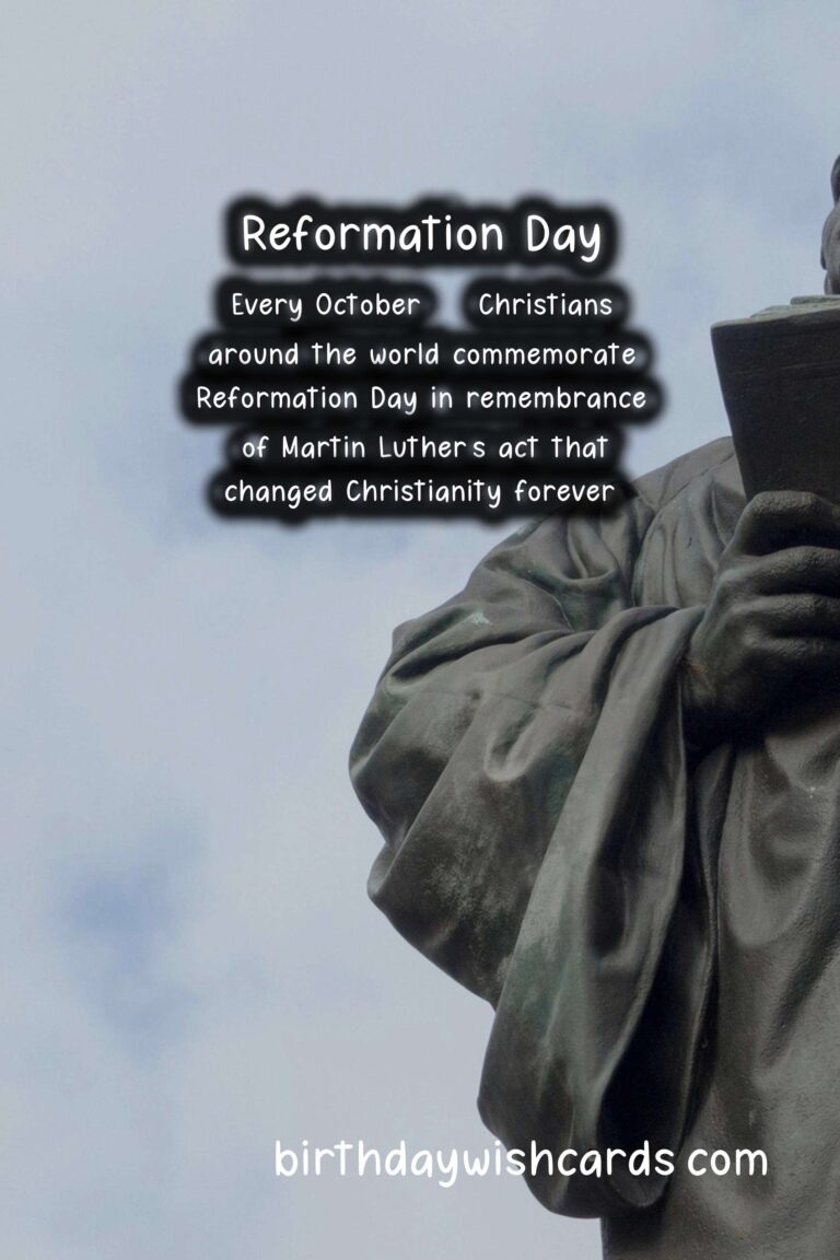 Reformation Day – October 31: A Day to Remember in Christian History