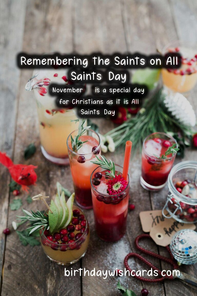 Remembering the Saints on All Saints' Day