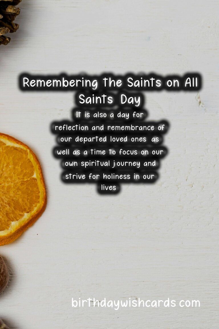 Remembering the Saints on All Saints’ Day