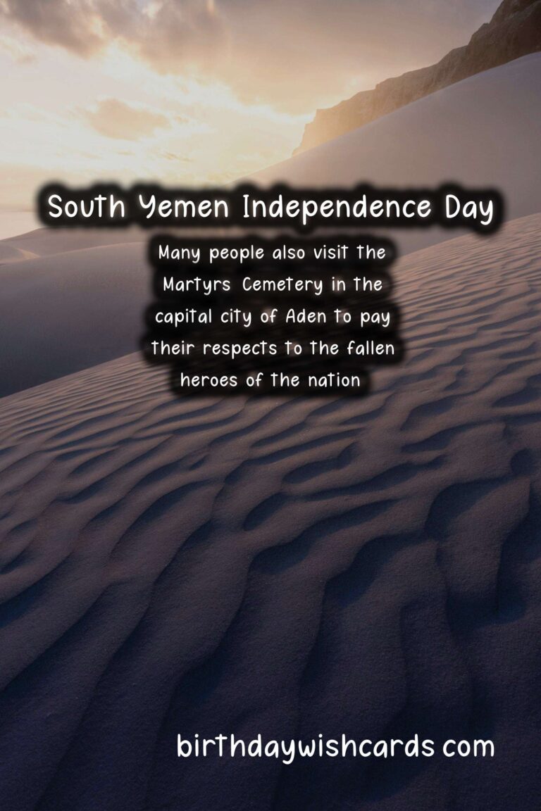 South Yemen Independence Day – November 30