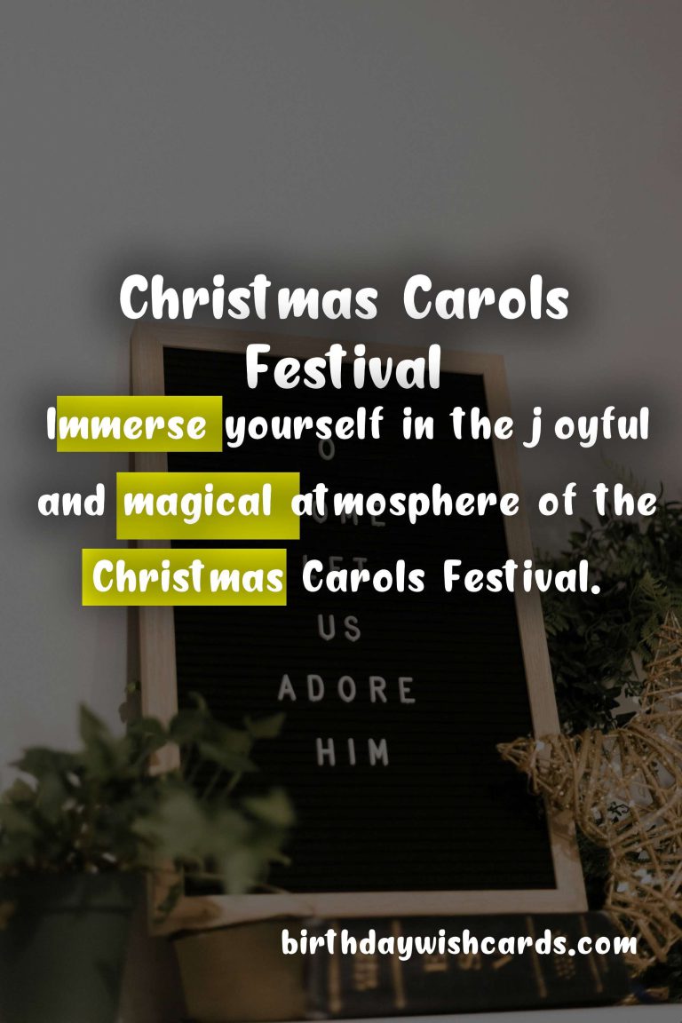 Celebrate Christmas with Joyful Carols at the Annual Christmas Carols Festival!