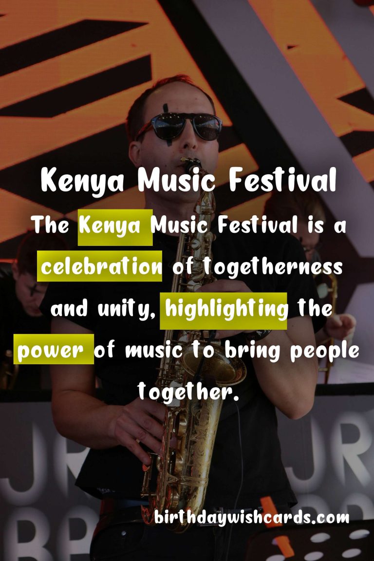 The Vibrant and Dynamic Kenya Music Festival: Dates Vary Annually