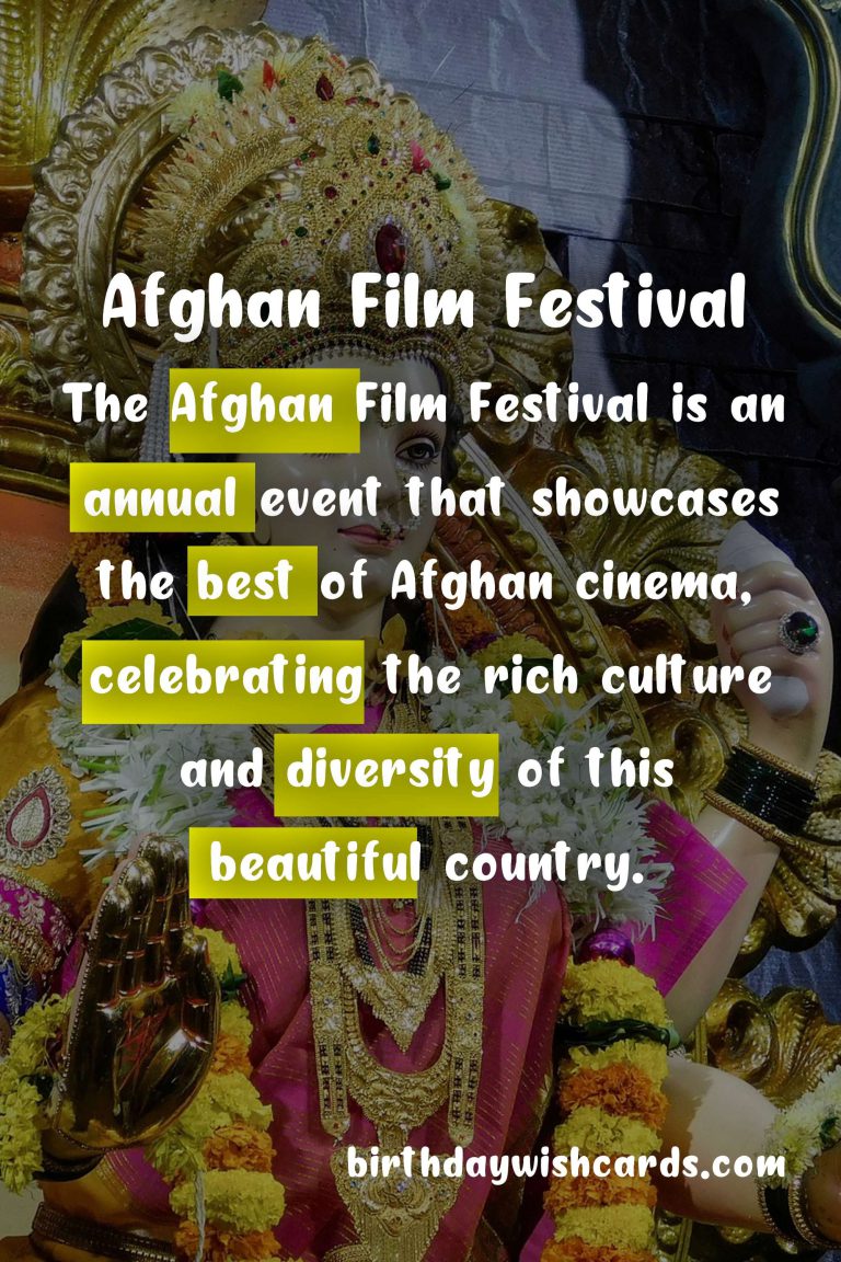 Afghan Film Festival – Date Varies