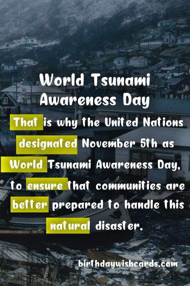 World Tsunami Awareness Day: Understanding the Importance of Disaster Preparedness