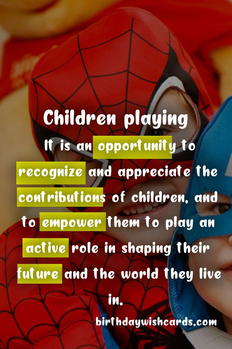 Universal Children’s Day – November 20: A Day to Celebrate, Educate, and Protect