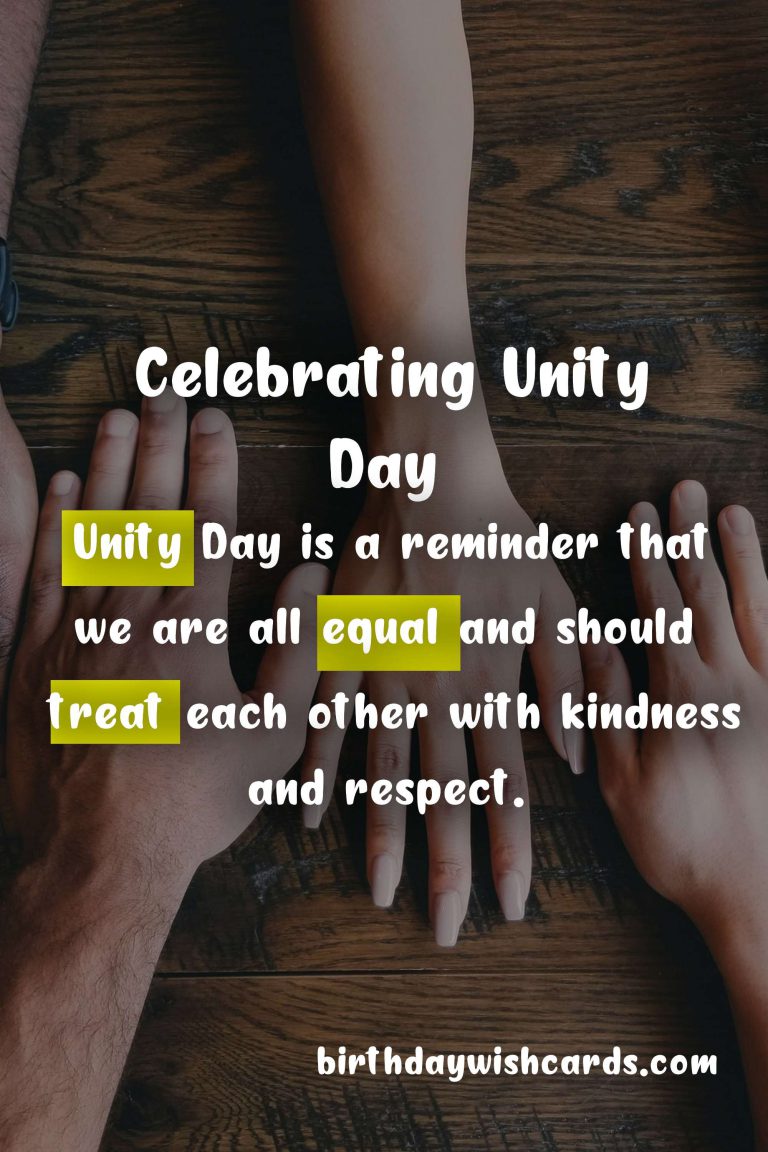 Celebrating Unity Day – A Day for Togetherness and Understanding