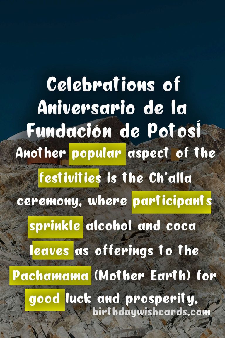 Aniversario de la Fundación de Potosí – November 10