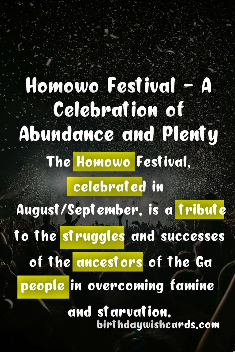 Don’t Miss Out on Homowo Festival This August/September – A Festival Celebrating Victory Over Hunger