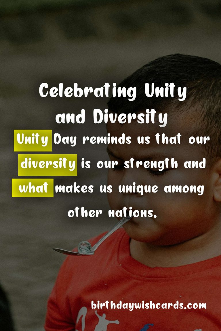 Unity Day – Celebrating the Diversity and Unity of Our Nation