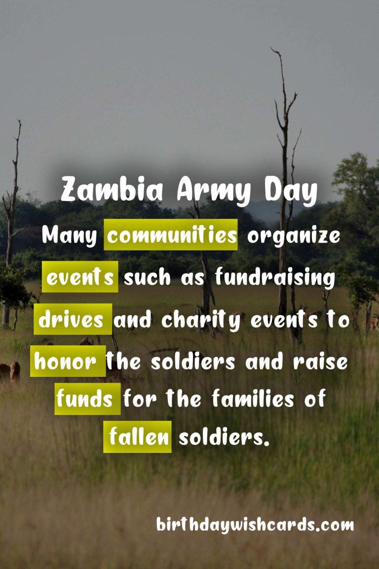 Zambia Army Day - August 5: Celebrating the Courage and Sacrifice of the Nation's Defenders