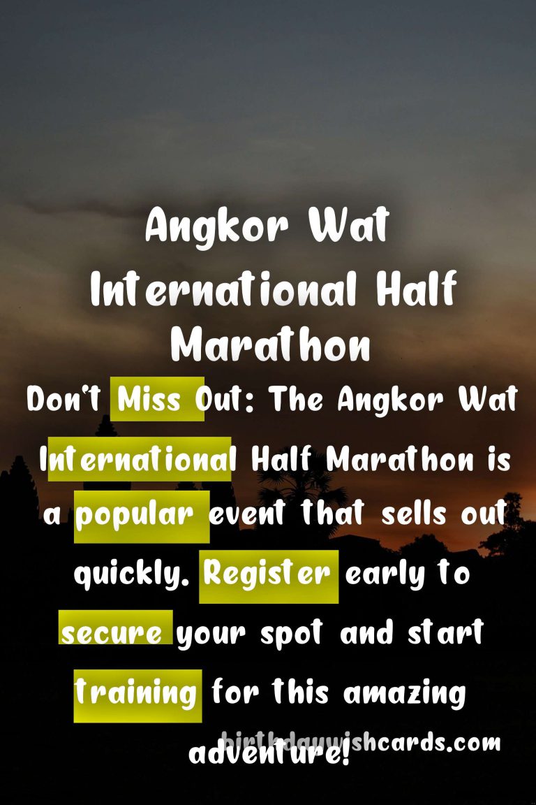 Experience The Adventure of a Lifetime at the Angkor Wat International Half Marathon on December 2