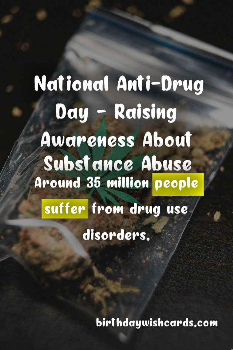 National Anti-Drug Day: June 26