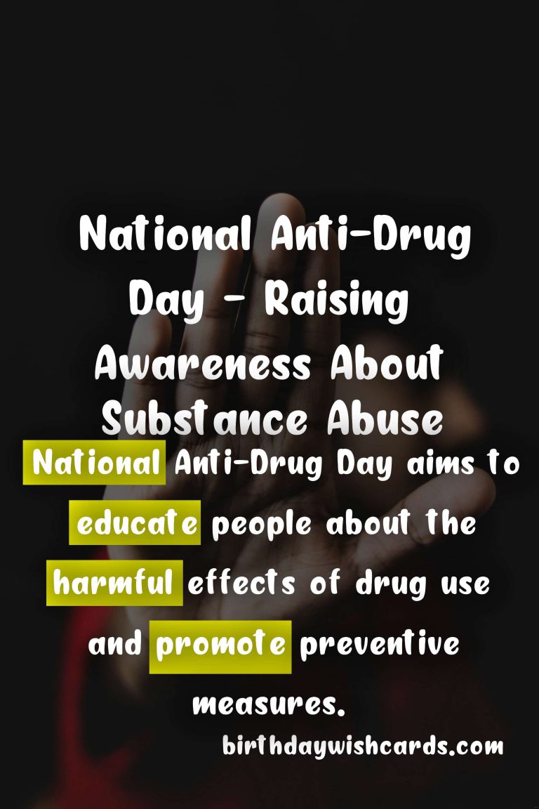 National Anti-Drug Day: June 26