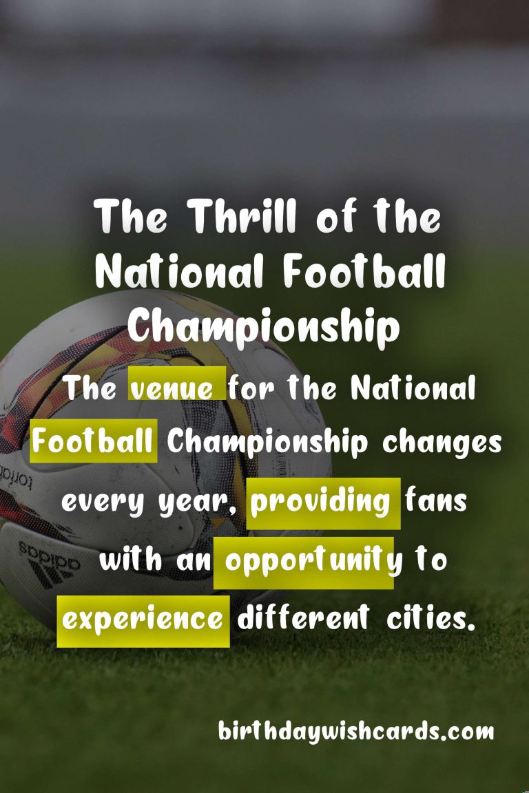 The Excitement of the National Football Championship