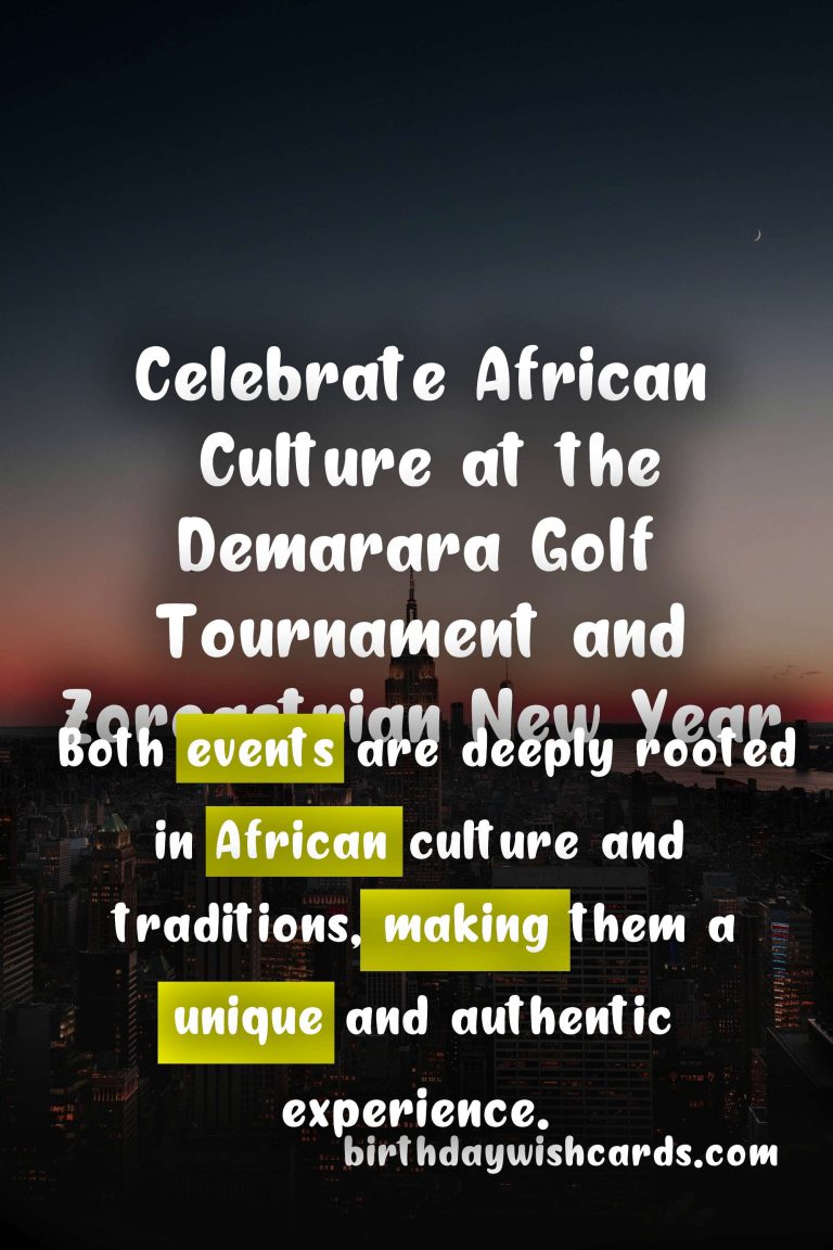 Celebrate African Culture and Traditions at the Demarara Golf Tournament on March 23-24 and Zoroastrian New Year on March 21