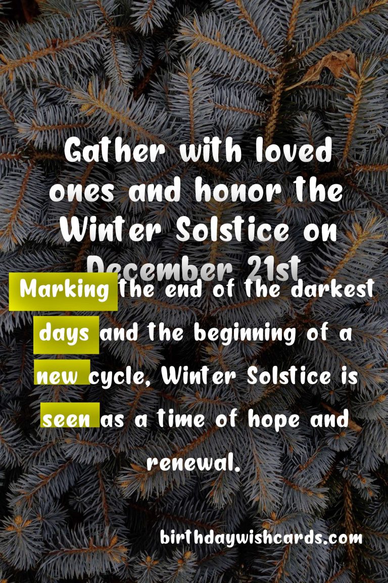Celebrate the Winter Solstice on December 21