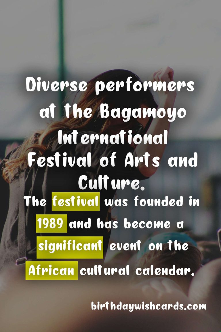 Bagamoyo International Festival of Arts and Culture – October