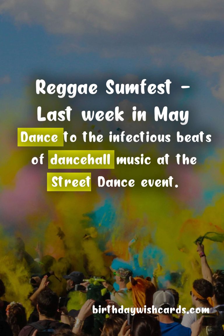 Experience the Ultimate Festivity at Reggae Sumfest – Last week in May