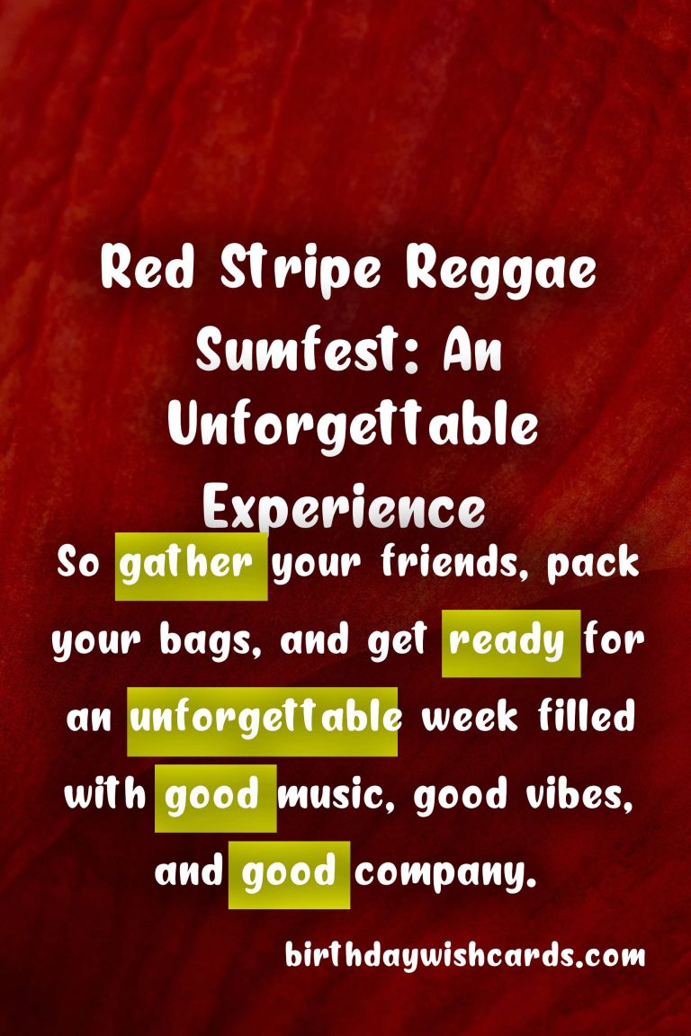 Red Stripe Reggae Sumfest – August: The Ultimate Reggae Experience
