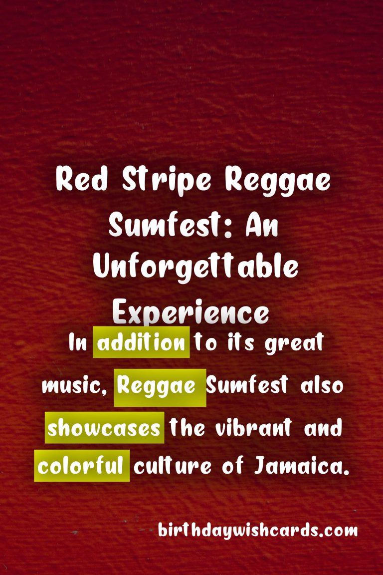 Red Stripe Reggae Sumfest - August: The Ultimate Reggae Experience