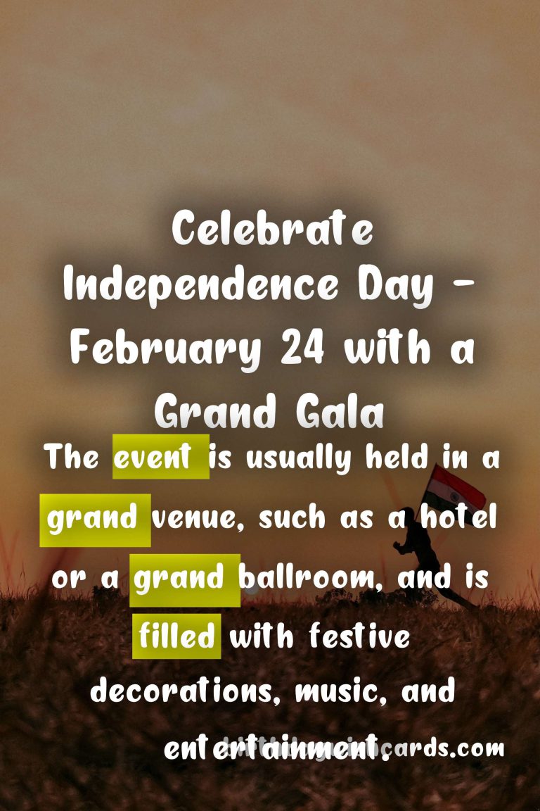 Celebrate Independence Day - February 24 with Grand Gala