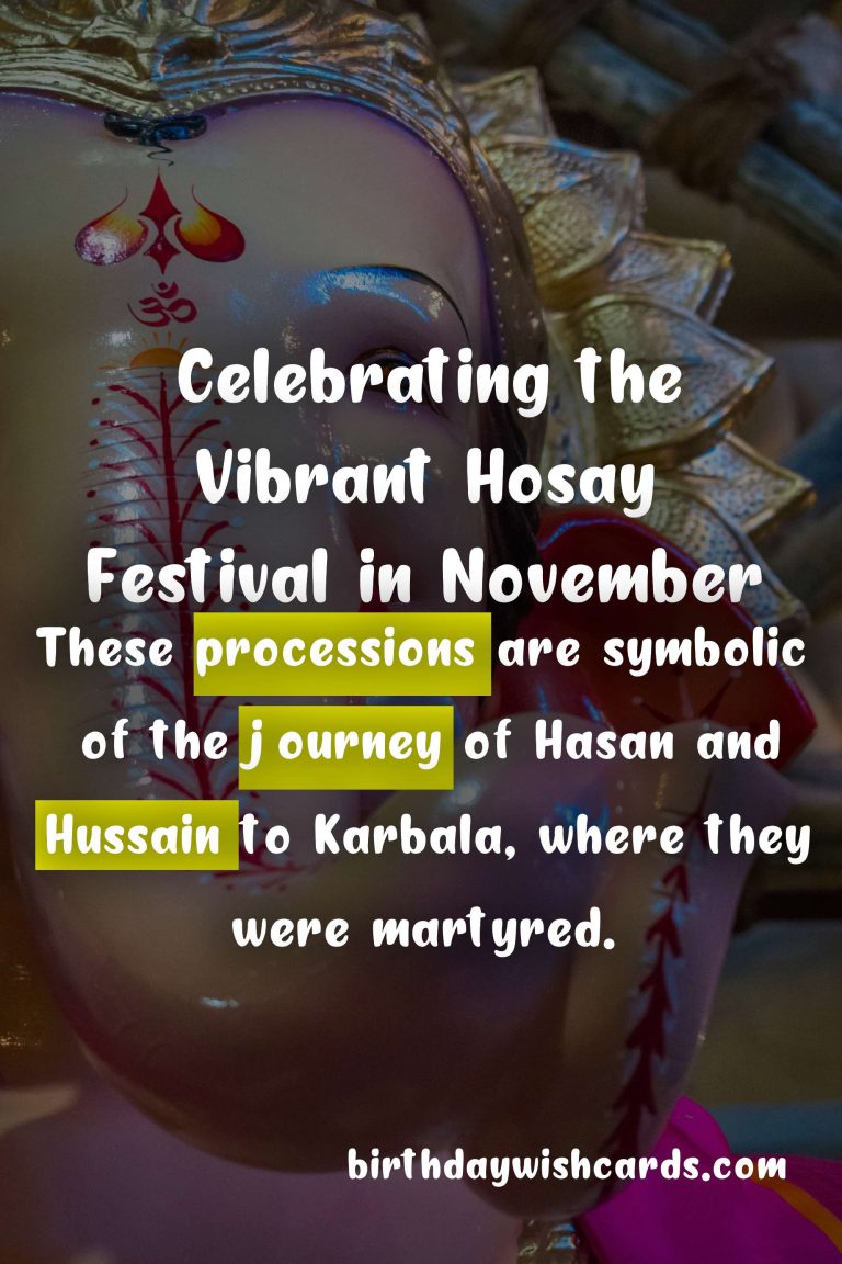 The Vibrant and Joyous Hosay Festival Celebrated in November