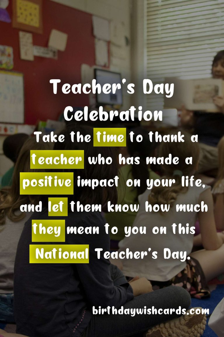 Celebrate National Teacher's Day - October 7, 2020