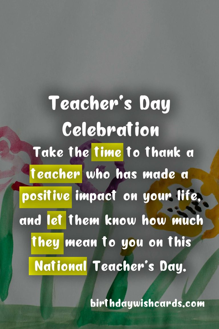 Celebrate National Teacher’s Day – October 7, 2020