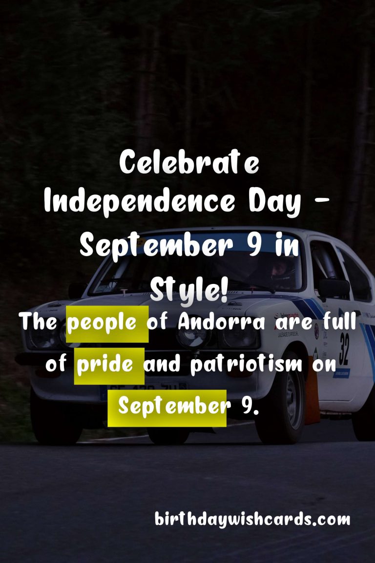 Celebrate Independence Day – September 9 in Style!
