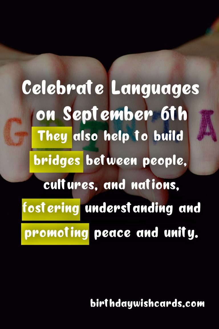 Celebrate Language Day – September 6th