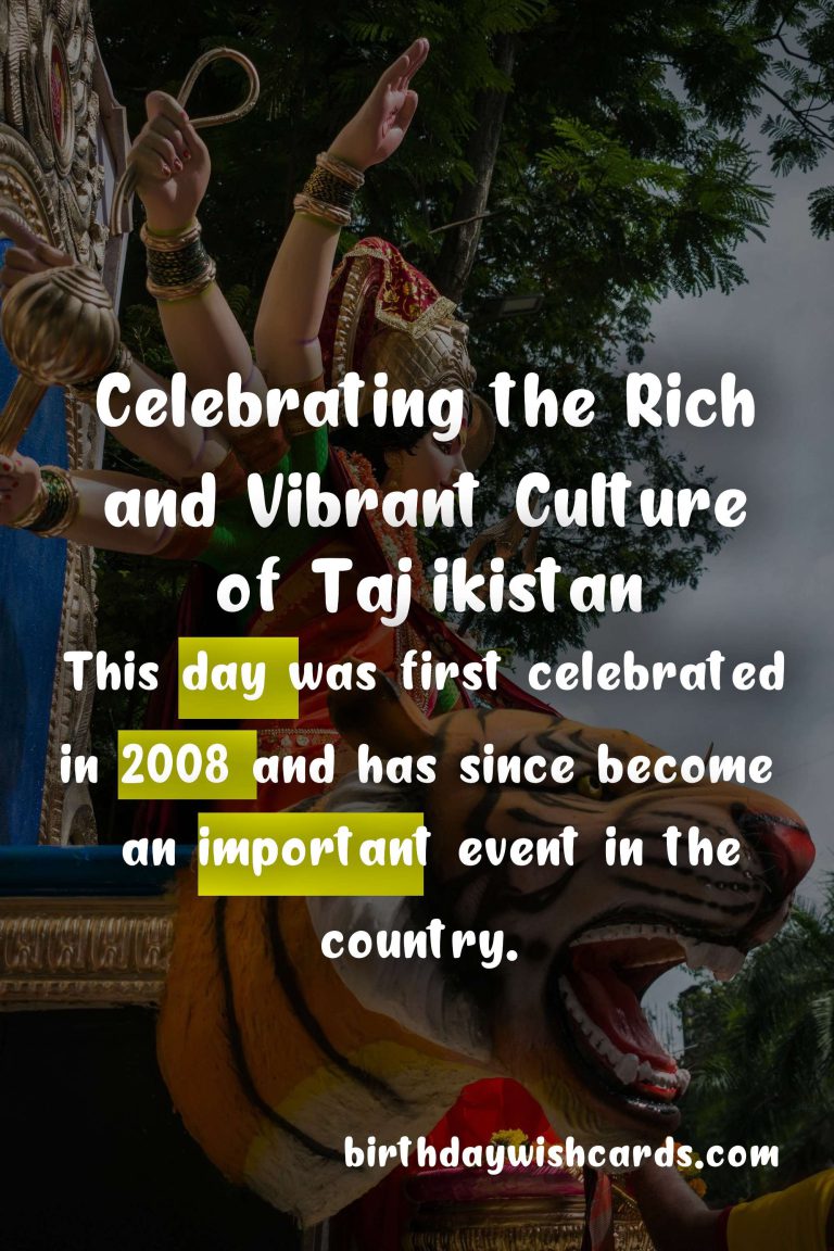 Tajik Cultural Heritage Day - July 31: Celebrating the Rich and Vibrant Culture of Tajikistan