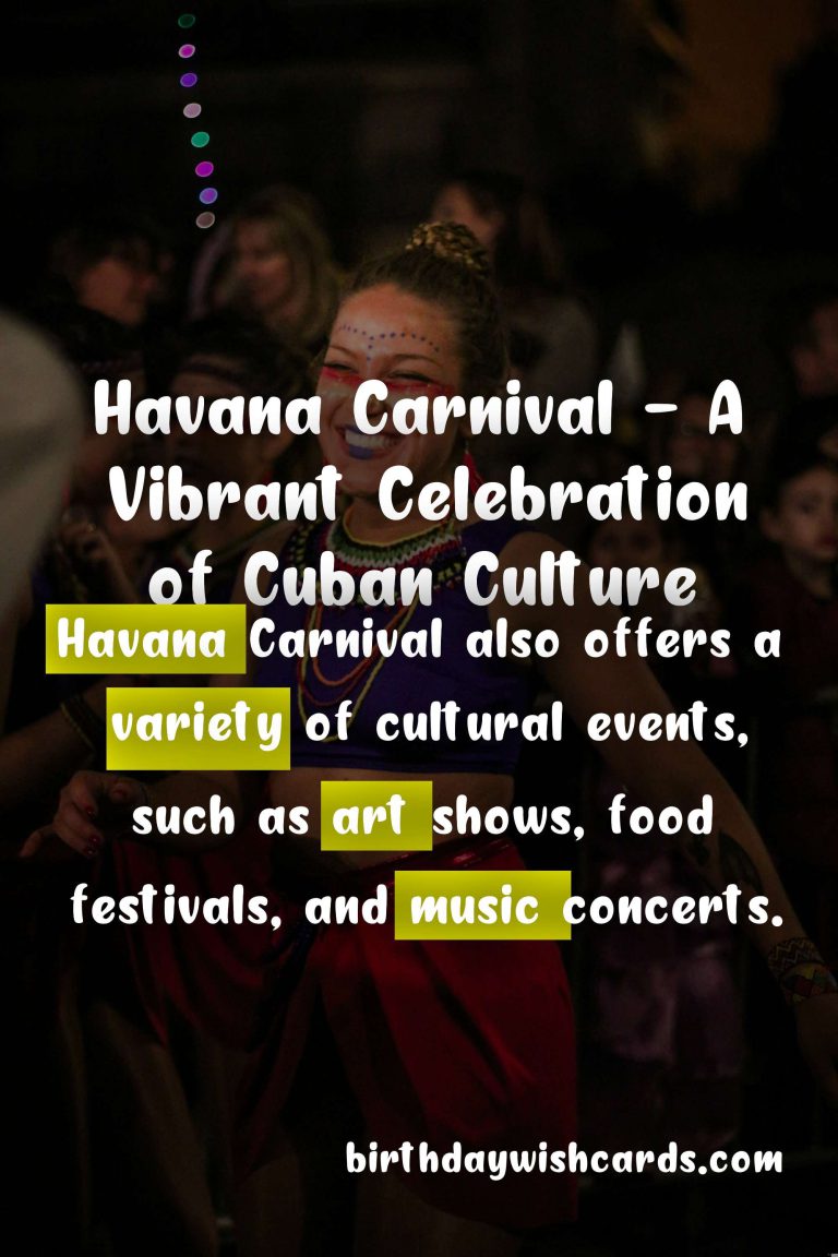 Havana Carnival – A Vibrant Celebration of Cuban Culture