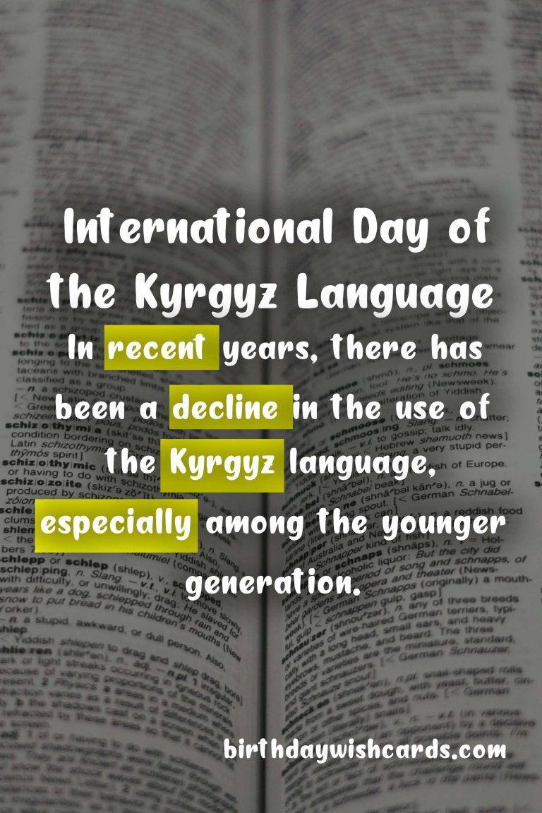 International Day of the Kyrgyz Language – April 28