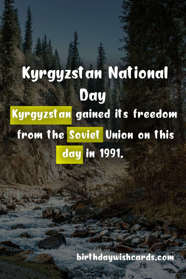 Celebrate Kyrgyzstan National Day – August 31