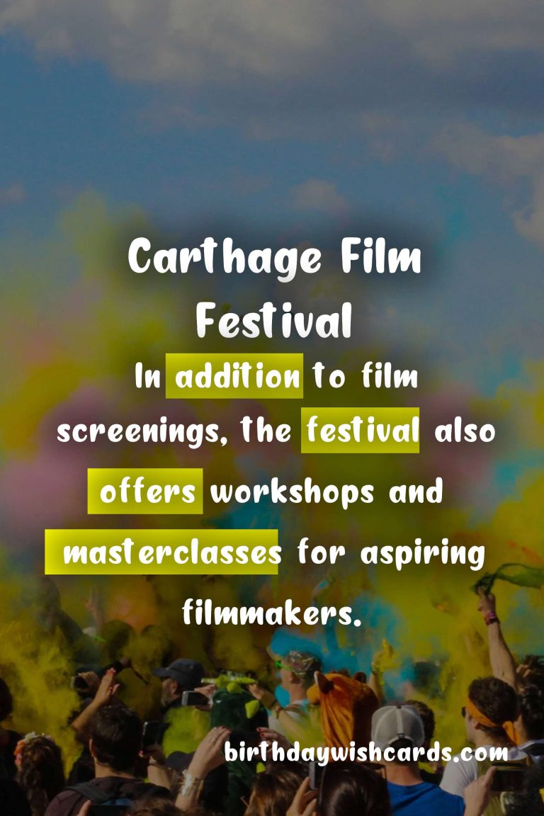Everything You Need to Know About the Carthage Film Festival (TBA)