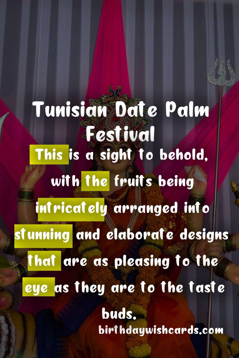 Tunisian Date Palm Festival (TBA)