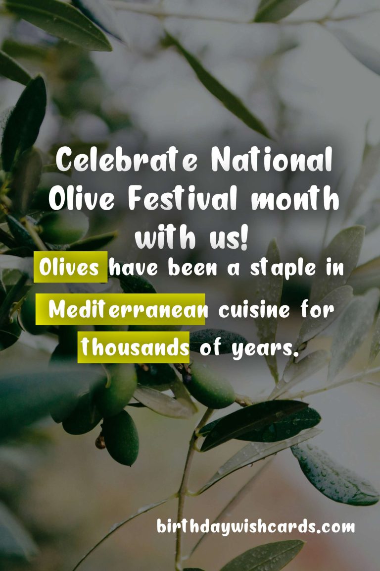 Celebrate October with Delicious Olives at National Olive Festival
