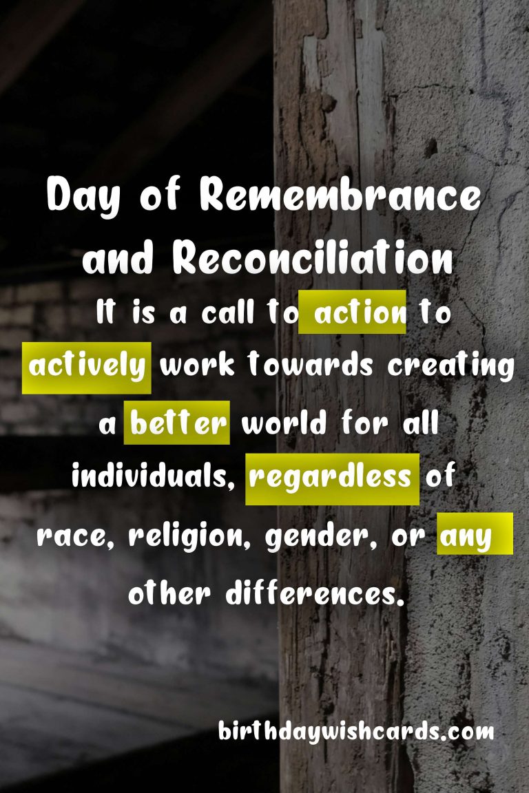 April 9 – Day of Remembrance and Reconciliation
