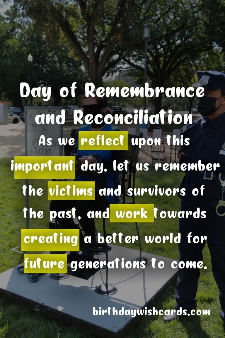 April 9 - Day of Remembrance and Reconciliation