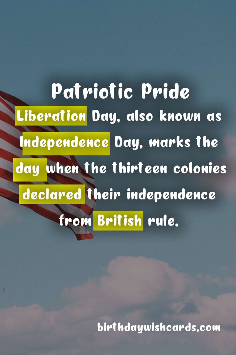 Celebrate Liberation Day – July 4 with Patriotic Pride