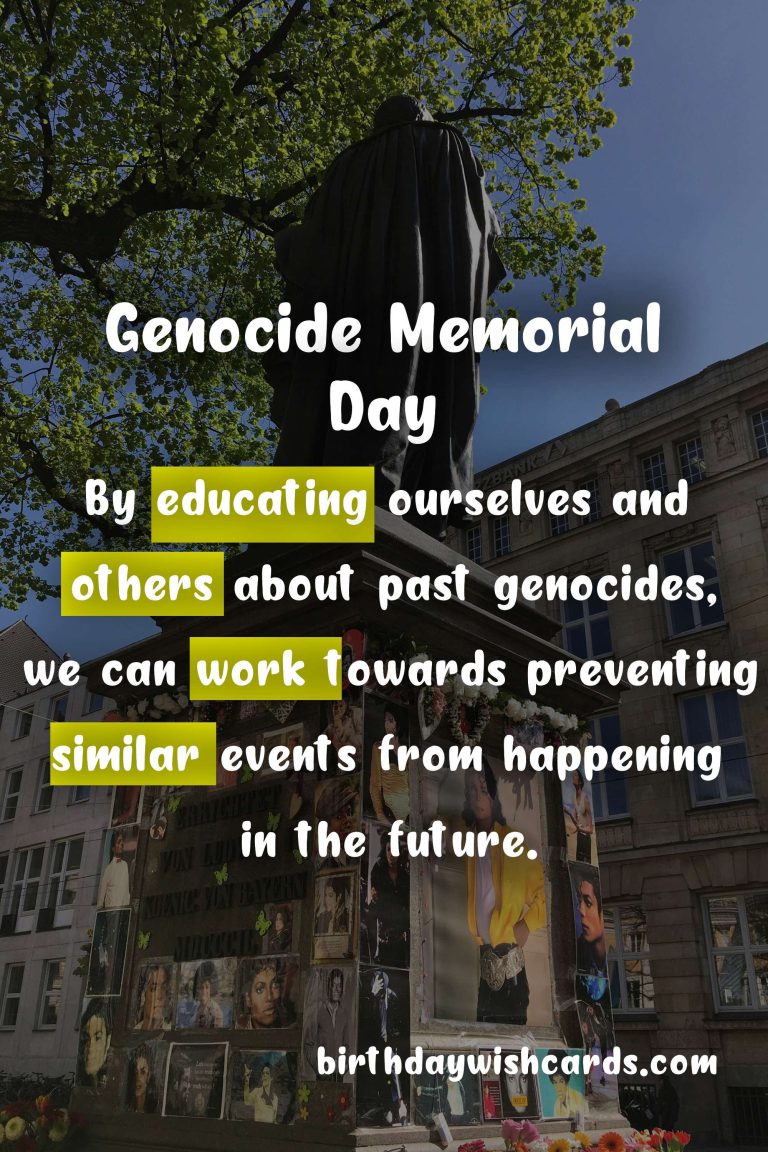 Honoring the Victims: A Look at Genocide Memorial Day – April 7