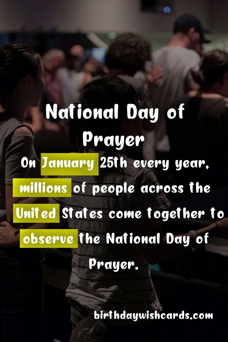 National Day of Prayer: A Day to Unite and Reflect