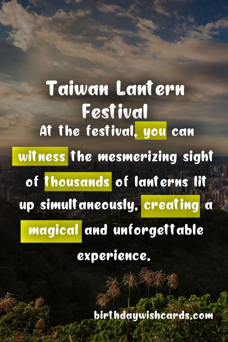 Experience the Magic of Taiwan Lantern Festival (February/March)