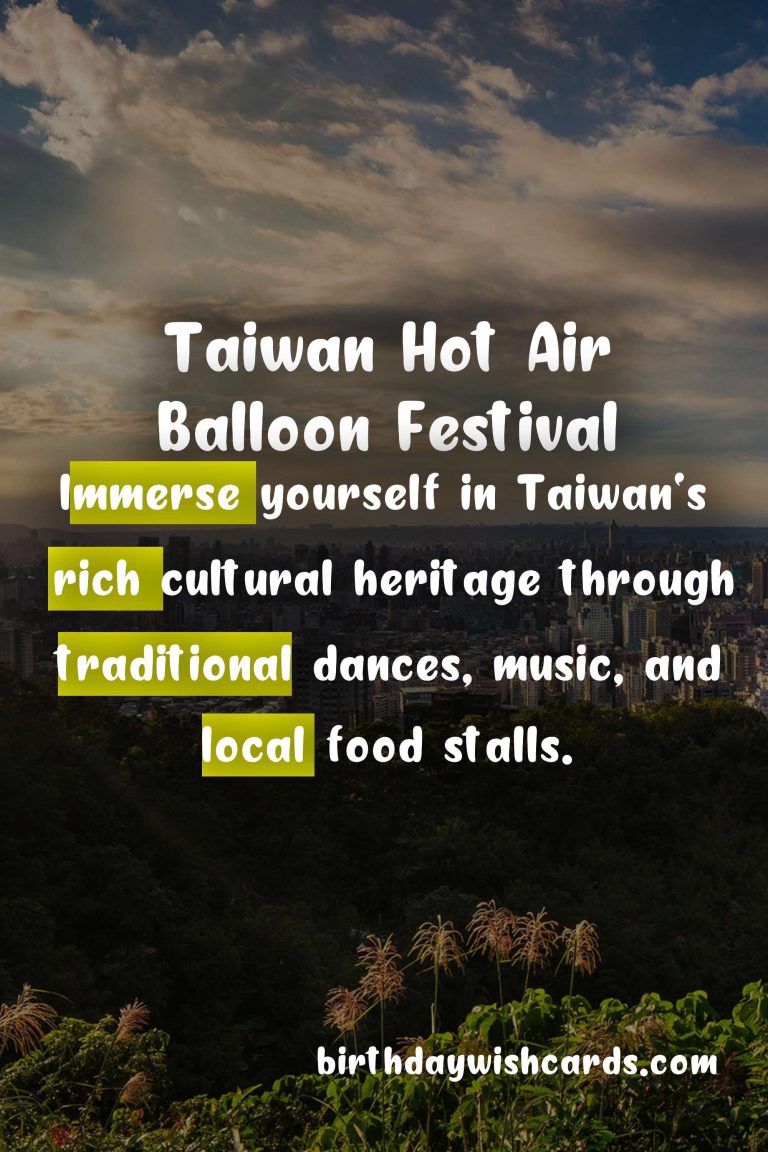 Taiwan Hot Air Balloon Festival(November) – The Ultimate Celebration of Colors and Adventure