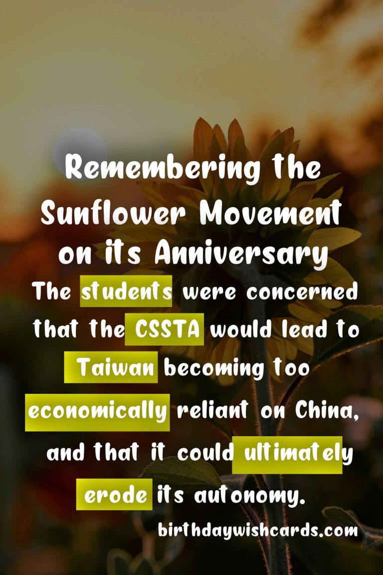 Remembering the Sunflower Movement on its Anniversary
