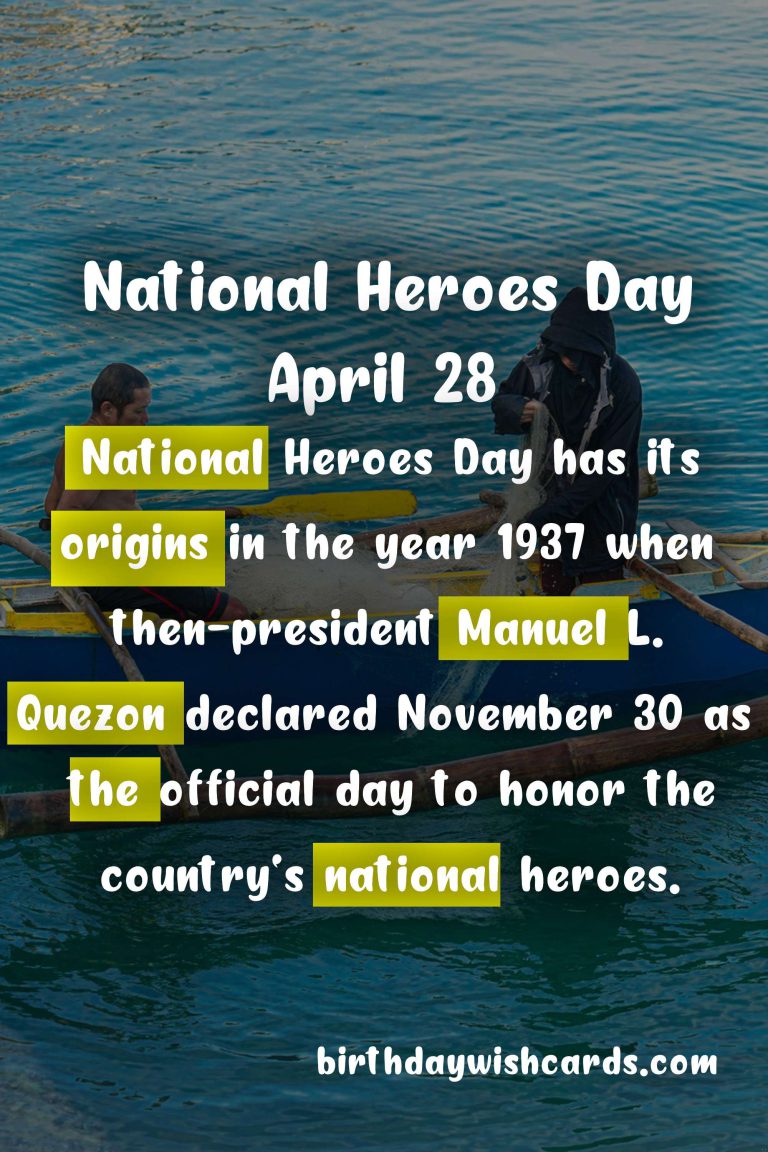 National Heroes Day – November 28